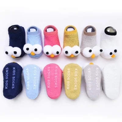 Autumn and winter new baby floor socks cartoon big eyes baby anti-skid toddler socks anime