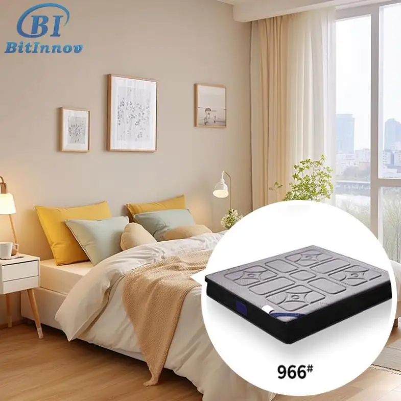 Bitinnov 200*180*25cm Factory Wholesale king Size Soft Memory Foam Spring Mattress 2023 Double Big