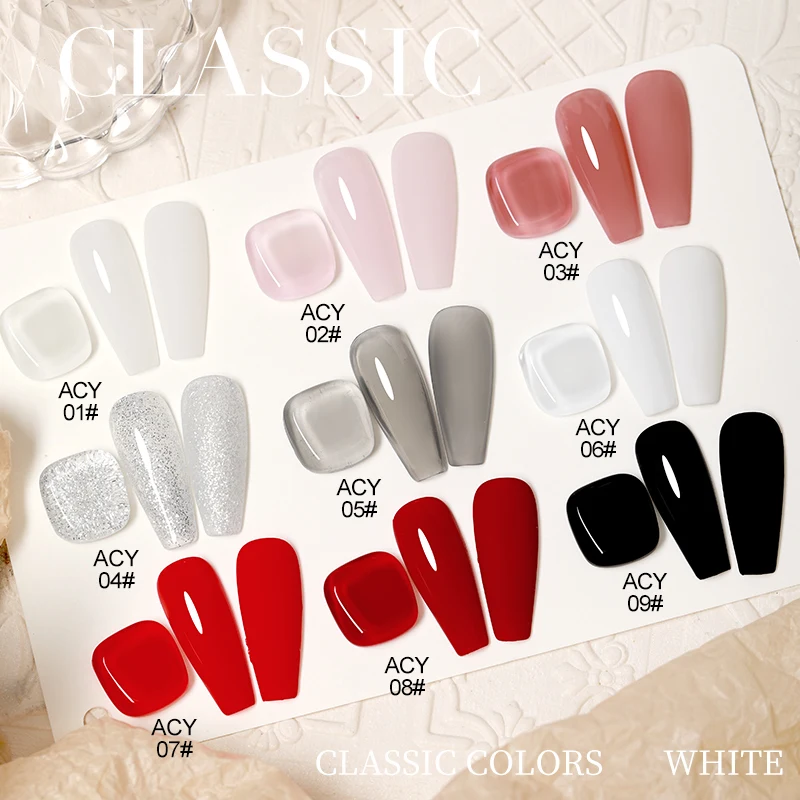AS Classic Varnish Super White And Super Black Nail Polish Wholesale 15ml Bottles Private Label Colour Uv Gel Nail Polish