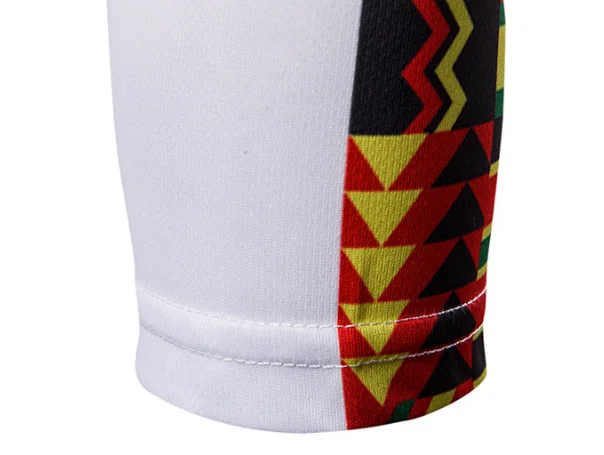 New Fall Ethnic Costume Tops Wear Clothes 3D Printed Plus Size Round Neck Long Sleeved White Africa Men T-shirt