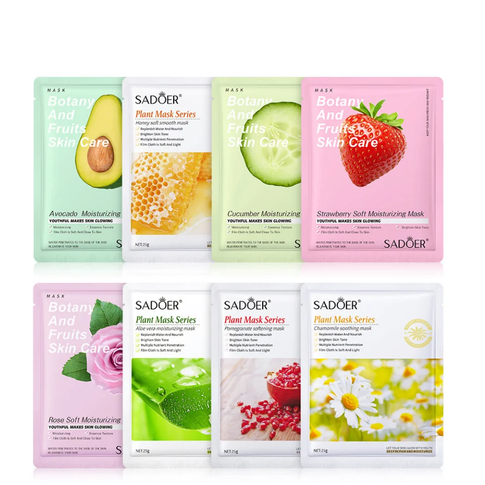 Spa Therapy Volcanic Magnetic Black Dead Sea Turmeric Green Tea Pink Rose Skin Care Oil Control Vitamin C Fruit Face Mask