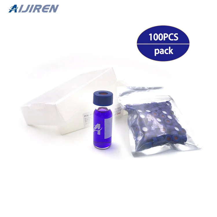 Aijiren 9mm Thread 2ml Chromatography Glass clear Vial for HPLC/GC UPLC with Plastic Screw Cap and Septa