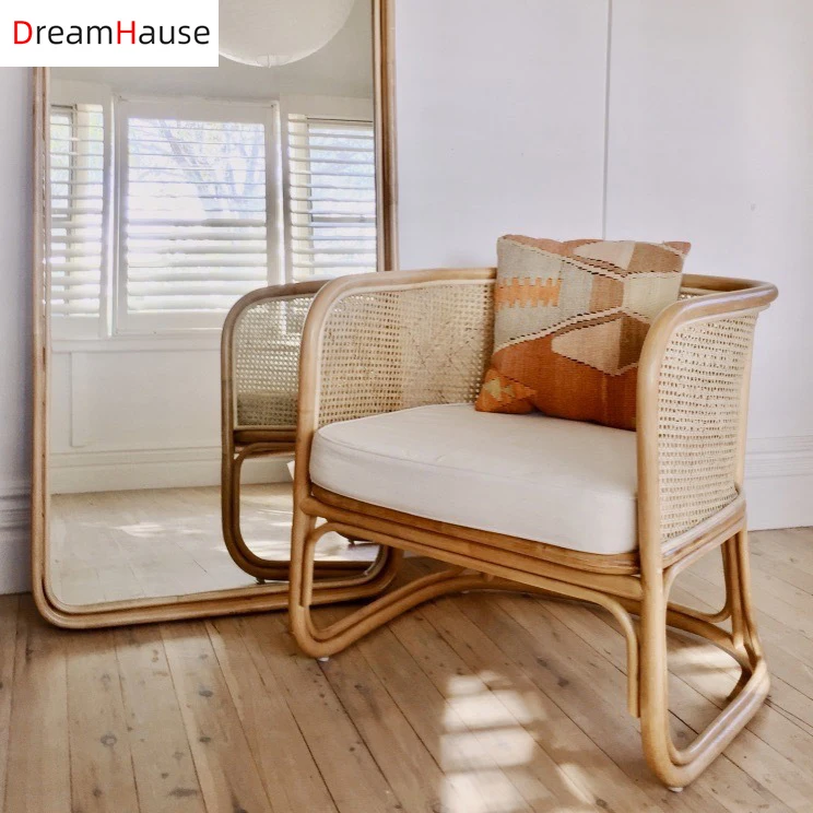 Стул из ротанга dreamhome одно сиденье диван кресло в скандинавском стиле мебель для гостиной гостиничный стул со