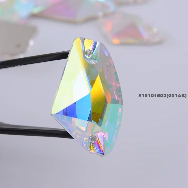 YIZE wholesale galactic cut 9x14mm sew on ab rhinestones multiple size rhinestones sew-on crystal rhinestones for clothes