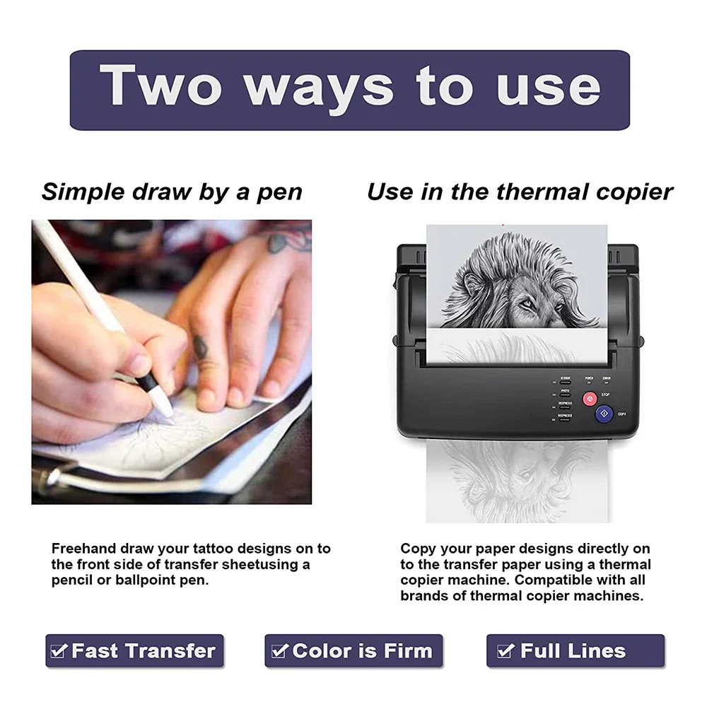 Hadiyah Factory Disposable 100 Sheets/bag DIY Tattoo Thermal Carbon Transfer Paper For Tattoo Supply