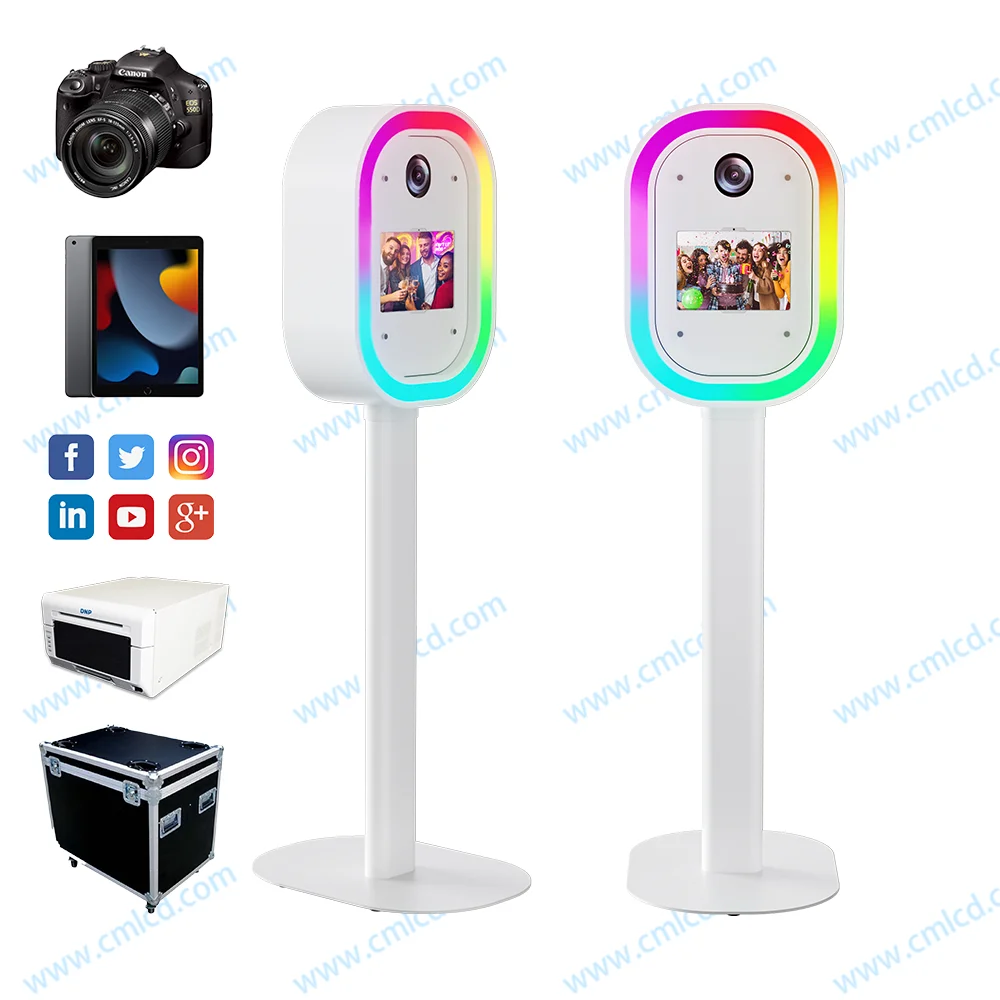 Global supply chain photobooth Shell Oval Faceplate for Wedding Party photobooth manual selfie stand up Photo Booth