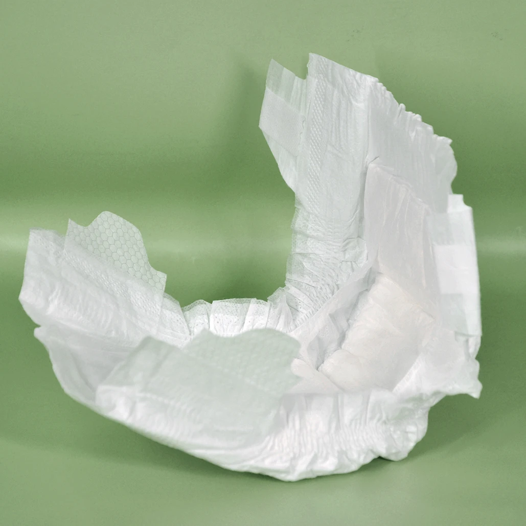 Private Label Manufacturer Plastic Back Sheet Non-Woven Disposable Swaddle Baby Diapers in Bale