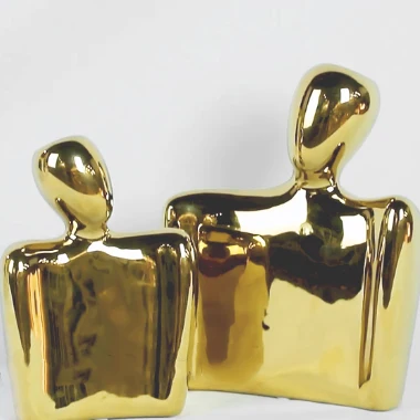 Couples design art decorative vaso wedding florero desktop arrangement nordic gold plated modern luxury vase