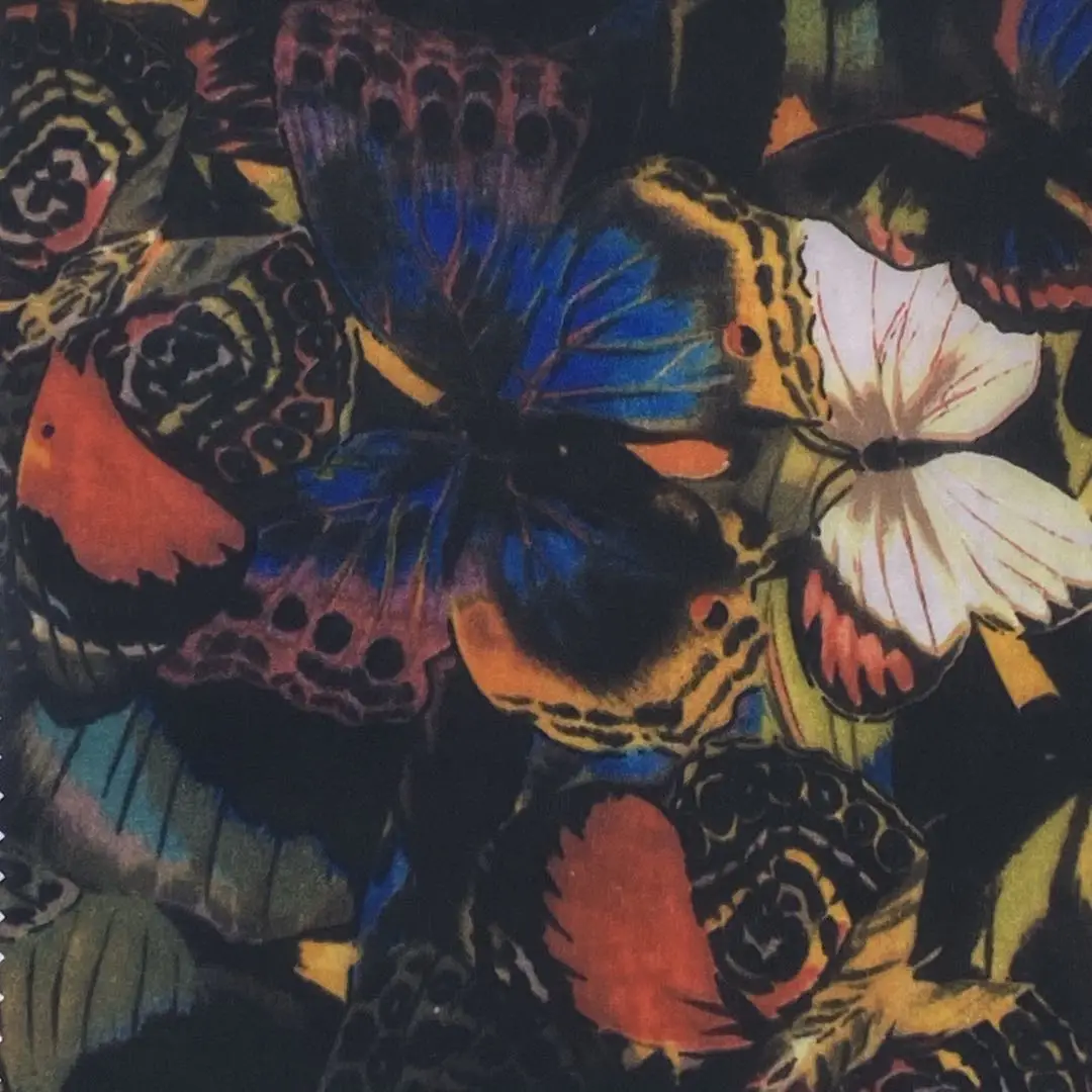 Высококачественный атласный шифоновый дизайн 100% из шелка тутового шелкопряда с принтом бабочки для шарфа одежды подушки маски для глаз полотенце