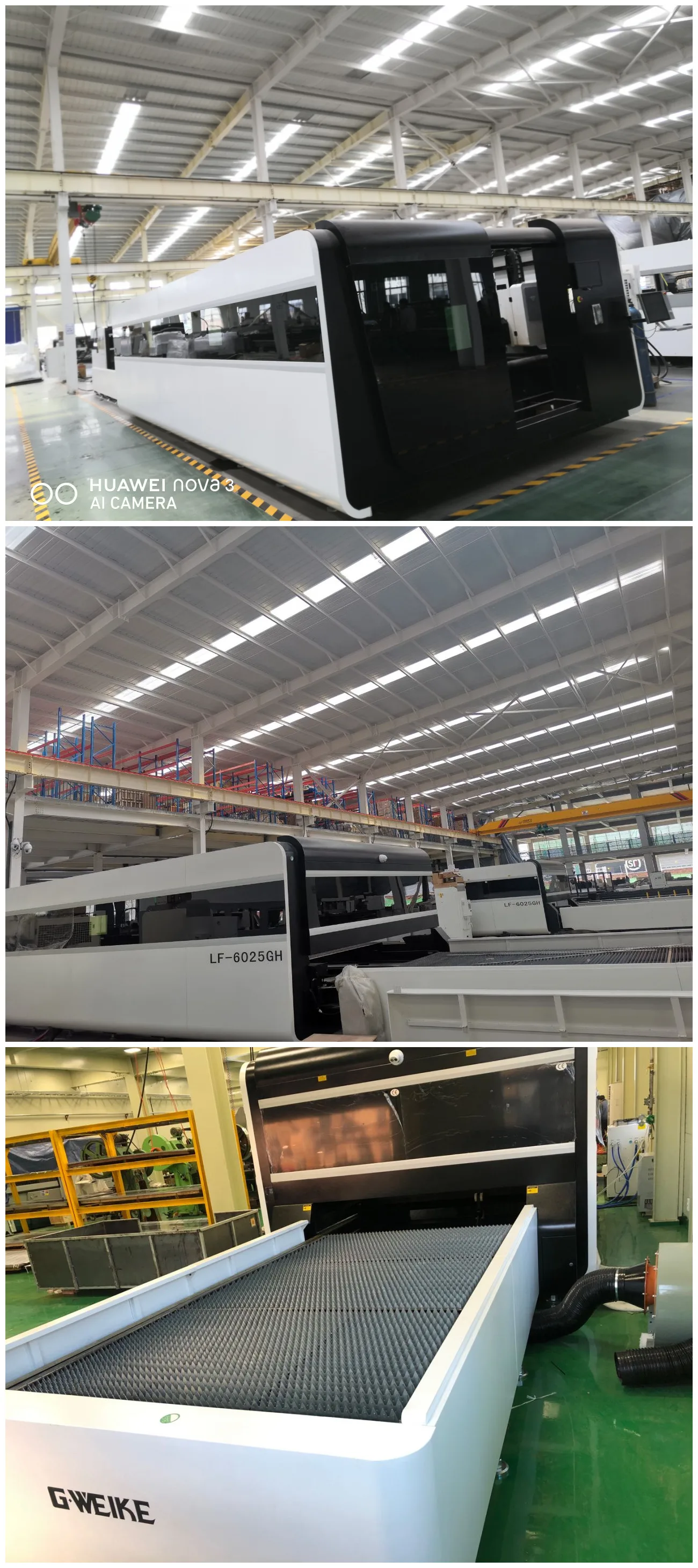 G.weike 12000W raycus or IPG fiber laser source LF3015 6025 8025 GA GT GH laser cutting machine