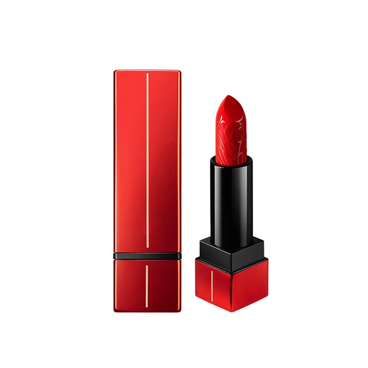 Custom logo high quality pink lip stick wholesale carving long lasting moisturizing magnetic creamy matte lipstick