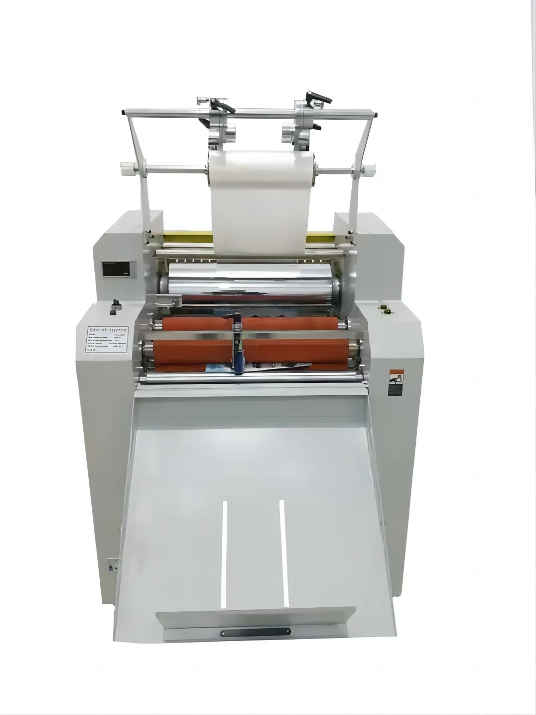 FM-520  hydraulic roll laminator Semi-automatic hot roll  with belt feeding automatic separating