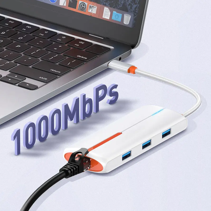 Оптовая Продажа пользовательских Mulit Функция 6 в 1 USB Type C адаптер кабель к конвертер док-станция