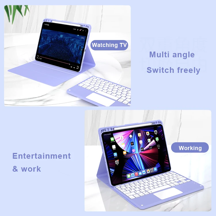 Wireless Keyboard Case With Touchpad For iPad 9 10.2 Inches 9th Generation Case With Keyboard Mouse