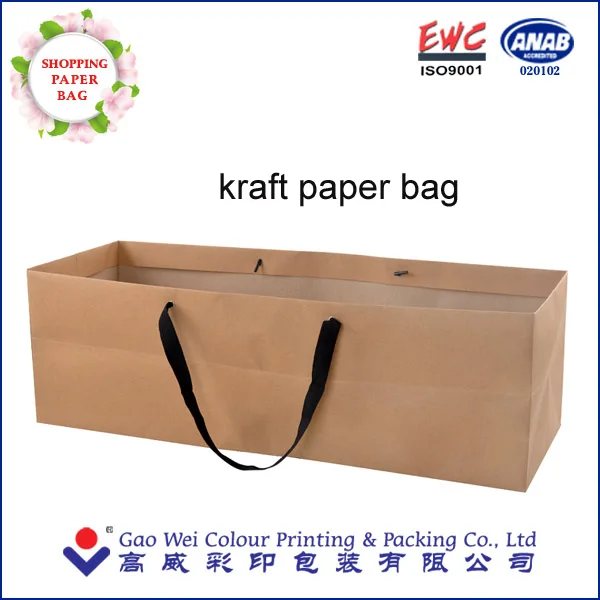 
Customized Printed Art Paper Kraft Paper Flower Carrier Bag with your own Logo Foshan Manufacturer Supplier 