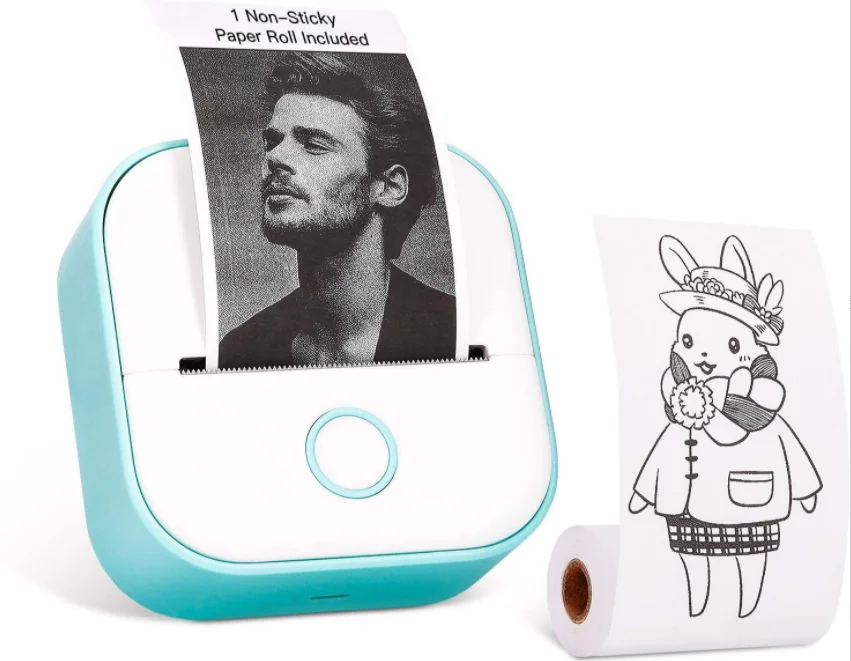 Phomemo T02 Mini Portable Printer 53mm Sticker Wireless Inkless Thermal Printer Mini Pocket Self-adhesive Label Printer