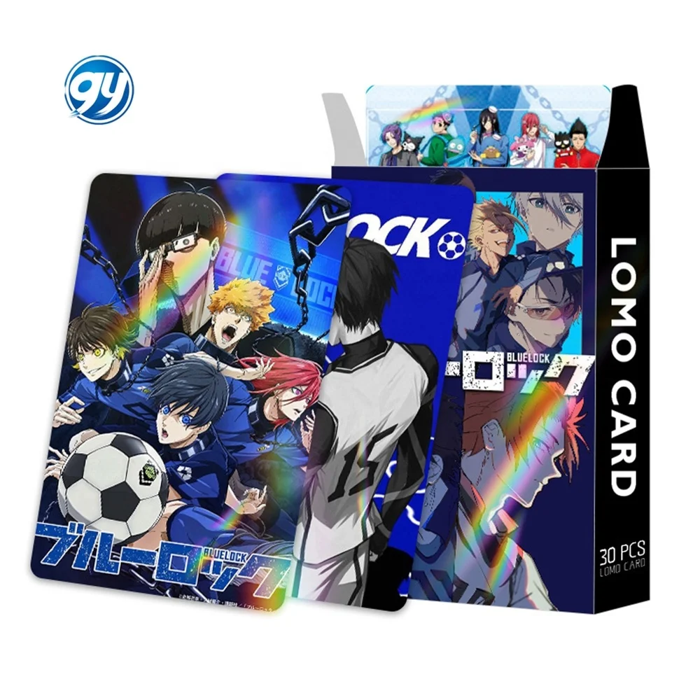 30pc/box blue lock anime Lomo Cards Isagi Yoichi Chigiri Hyoma Rin Itoshi Mikage double-sided Postcards bookmark greeting card
