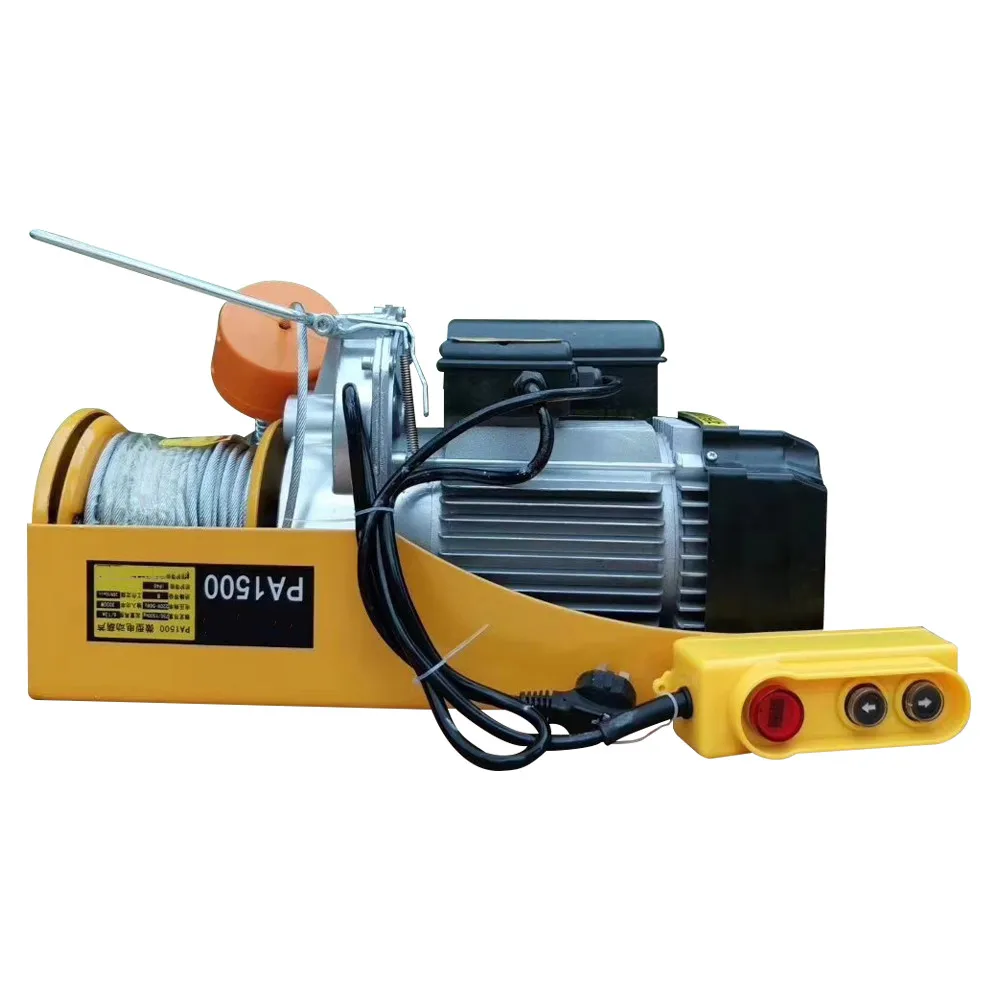 PA300 China Factory Wire Rope Hoist Single and Double Hook Mini Hoist with Trolley