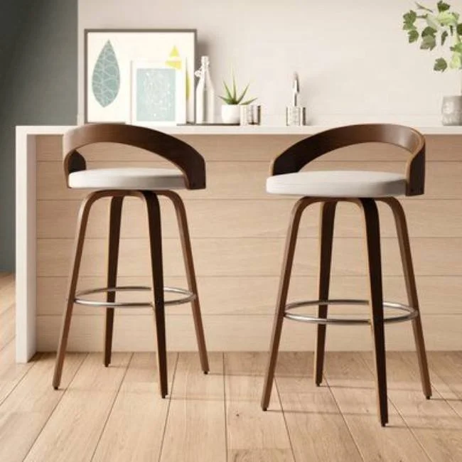 bar stool high chair and table set new design luxury wood modern high bar chair for kitchen