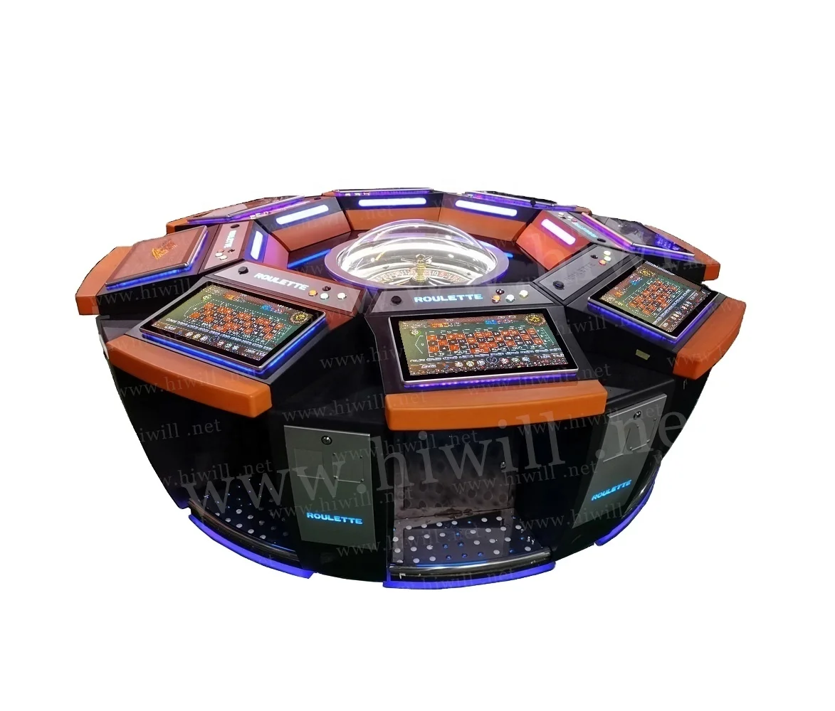 Customized professional classic 8 players intelligent automated electronic roulette game machine from Hiwill