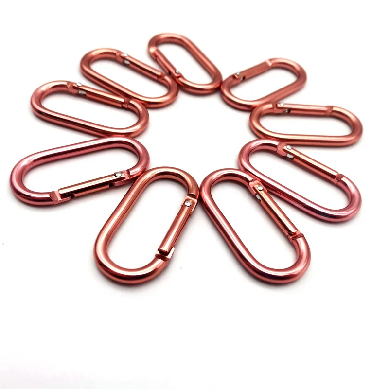 Custom bulk oval spring snap hook climbing carabiner clip and hook aluminum o-hook