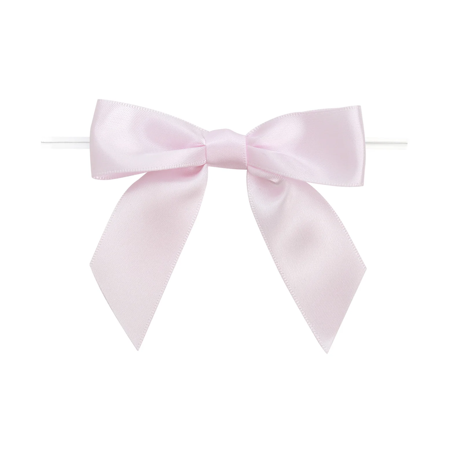 Светло-розовая Полиэфирная Лента металлическая проволока в цветочном стиле бант украшение для рождественской елки праздничные аксессуары подарочная упаковка