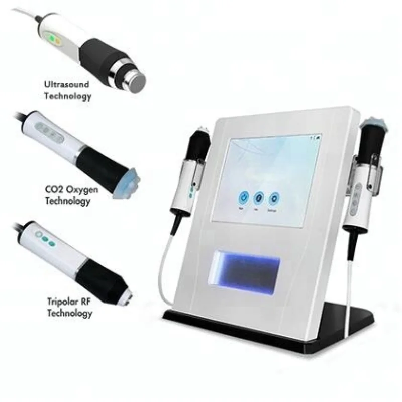 3 In 1 CO2 Bubble Oxygenation Machine Ultrasound Oxygen Therapy Oxygen Jet Facial Skin Lightening Tightening