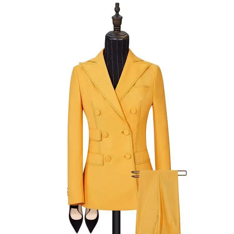 Combinaison Tailleur Talleur Dame Vtements Ensemble Veste De Femme Ensembe Costume Bureau 2 шт. Manteau
