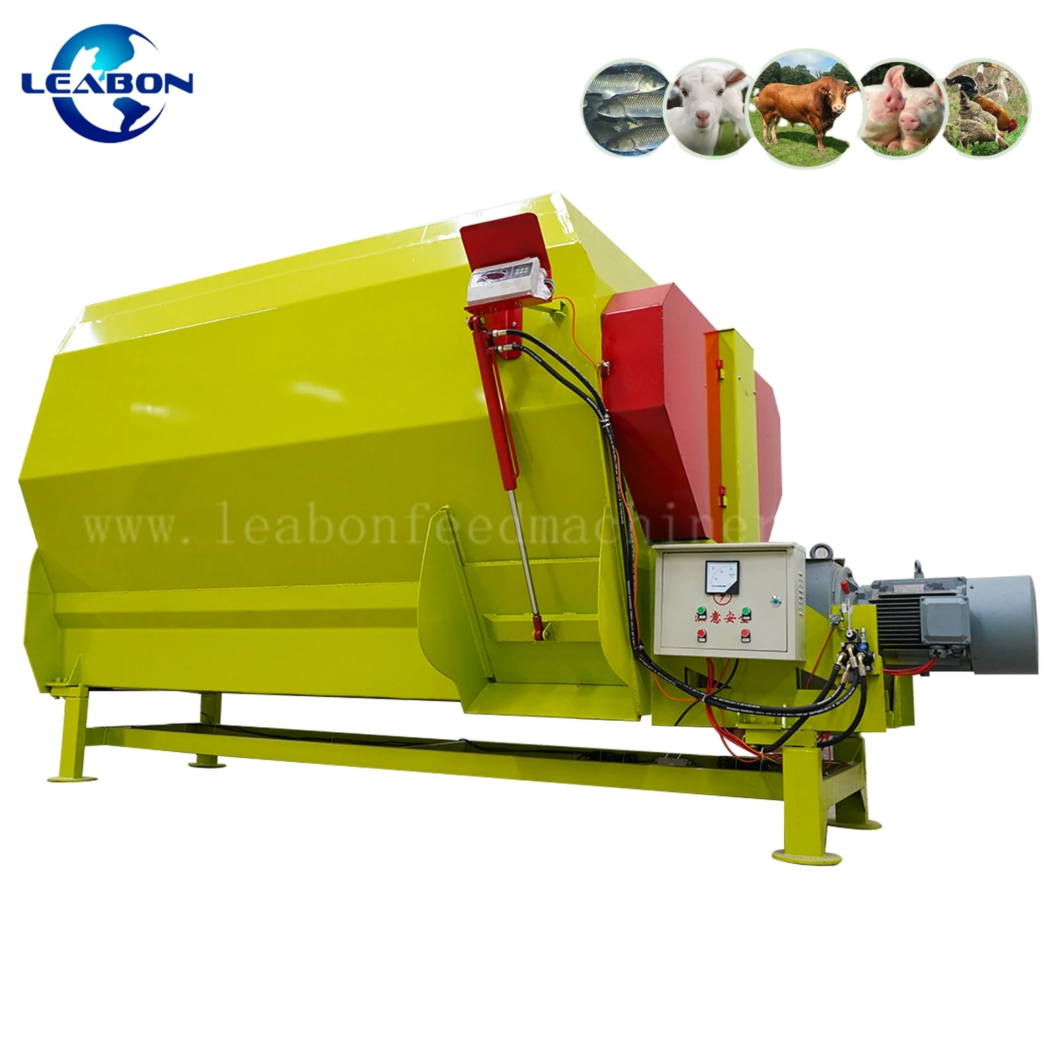 CE Professional Animal Feed Mixing Equipment 3CBM Horizontal TMR Feed Mixer Machine