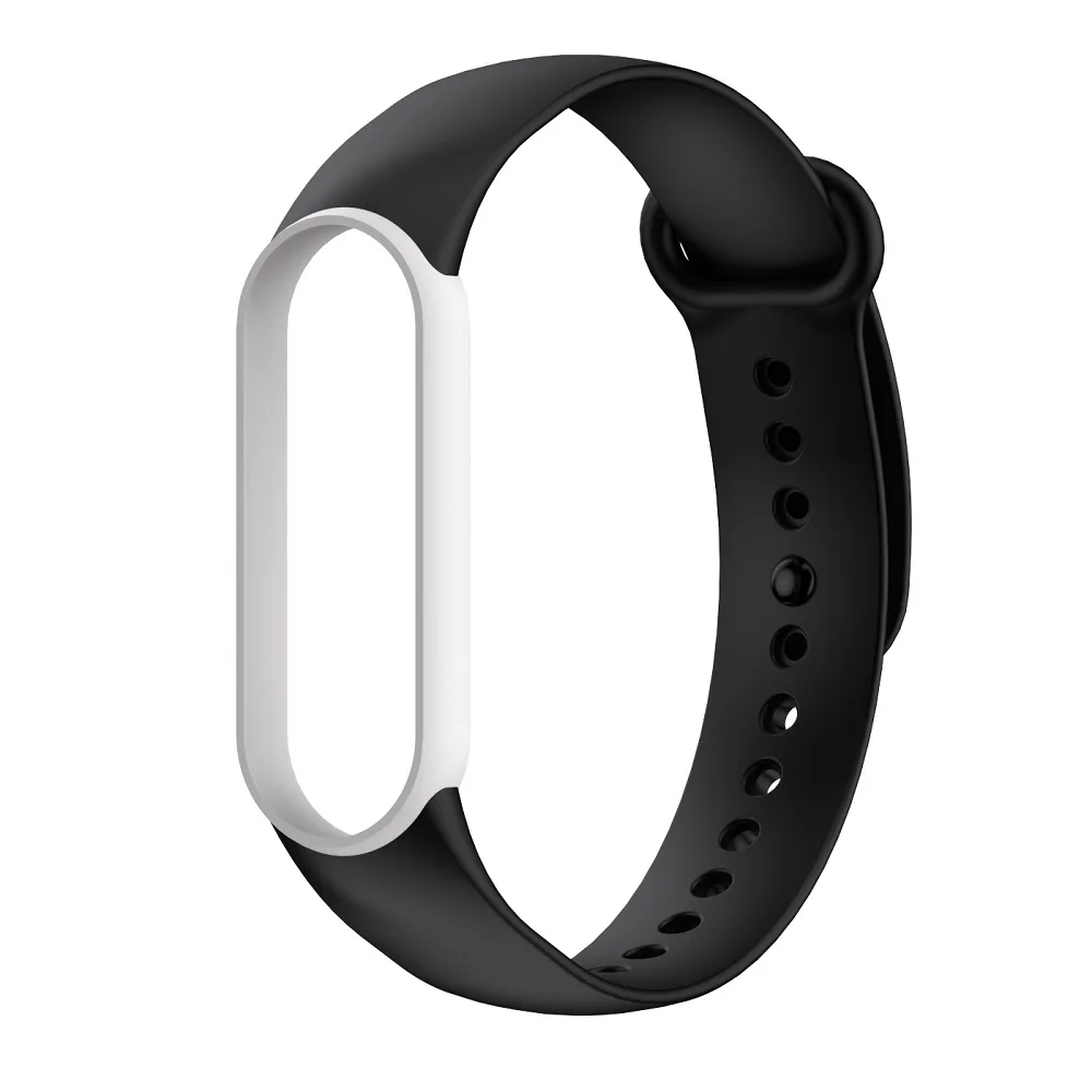 Rubber Silicone Strap For Xiaomi Mi Band 5 6   Two-tone  Smart Wristband for Miband 5 6