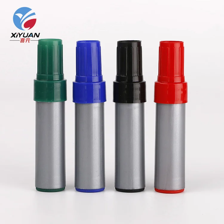 OEM Large 10mm Flat Brush Tip Permanent Waterproof Marker Pen Custom Logo Red Model Car Metal Wood Writing Dry China