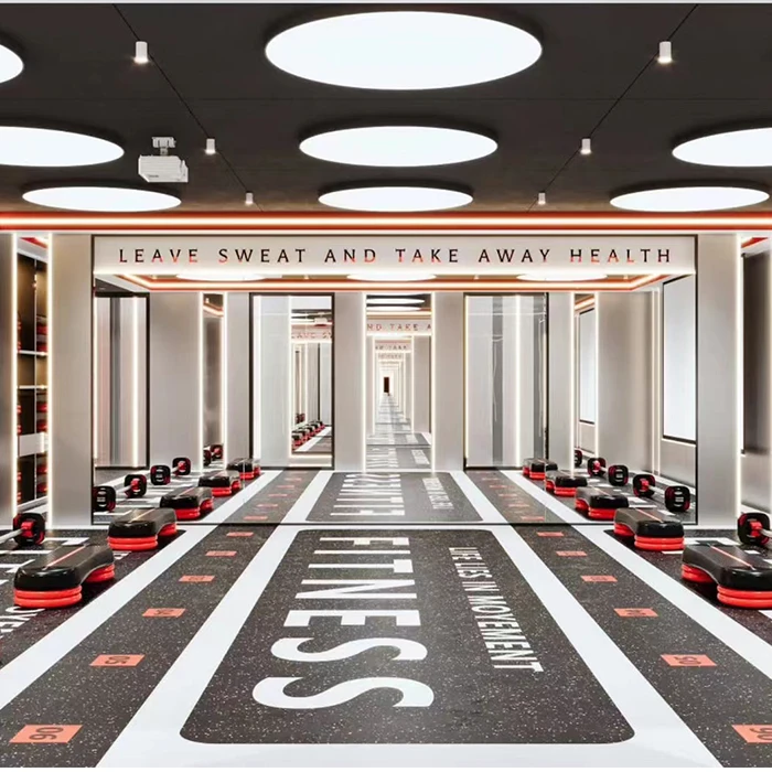 customized design Functional Fitness Gym PVC Flooring for Indoor Sports Non-slip and high quality Gym floor mat