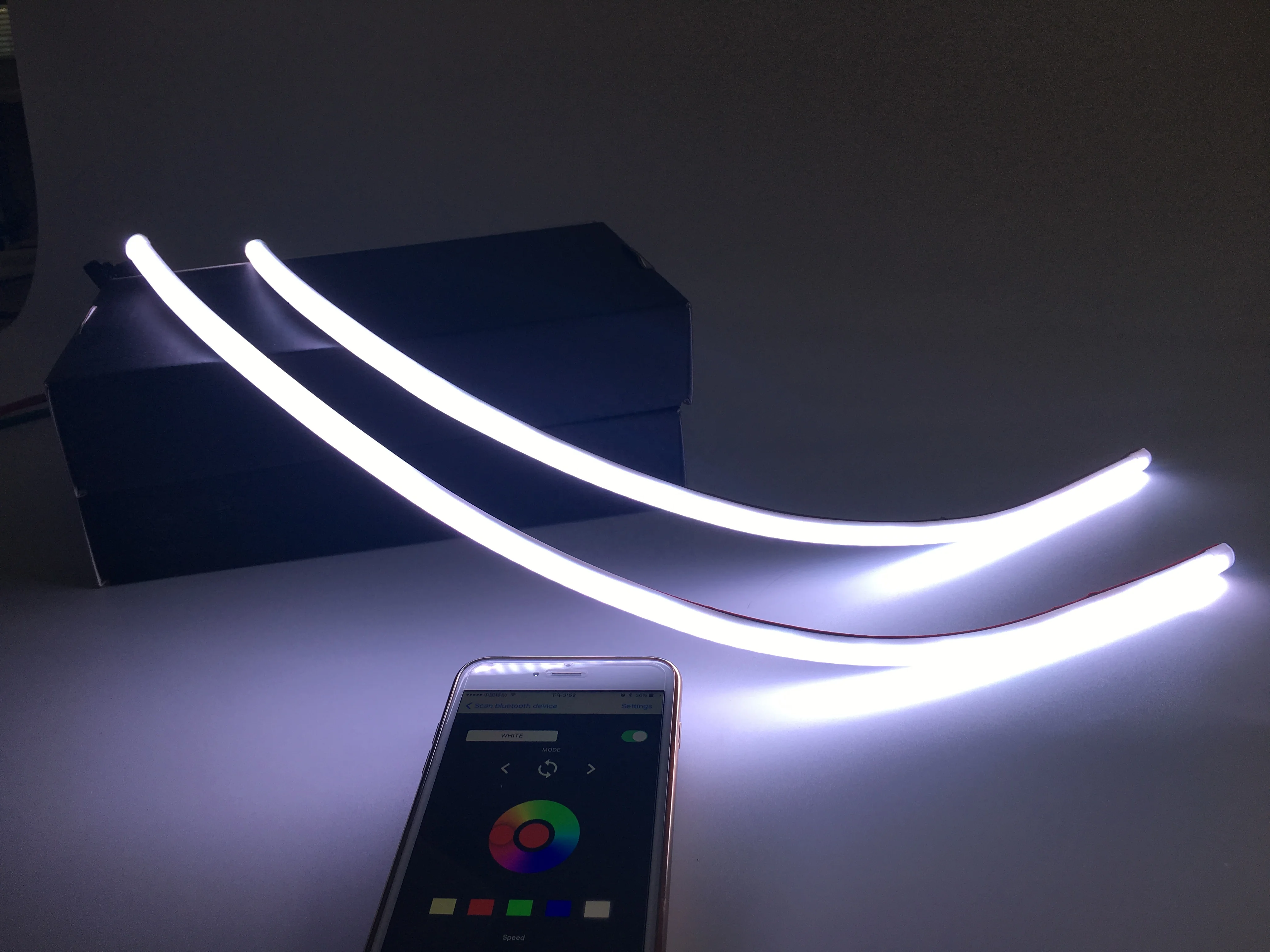 automotive led lighting SK6812 chasing RGB flexible strip drl sequential light