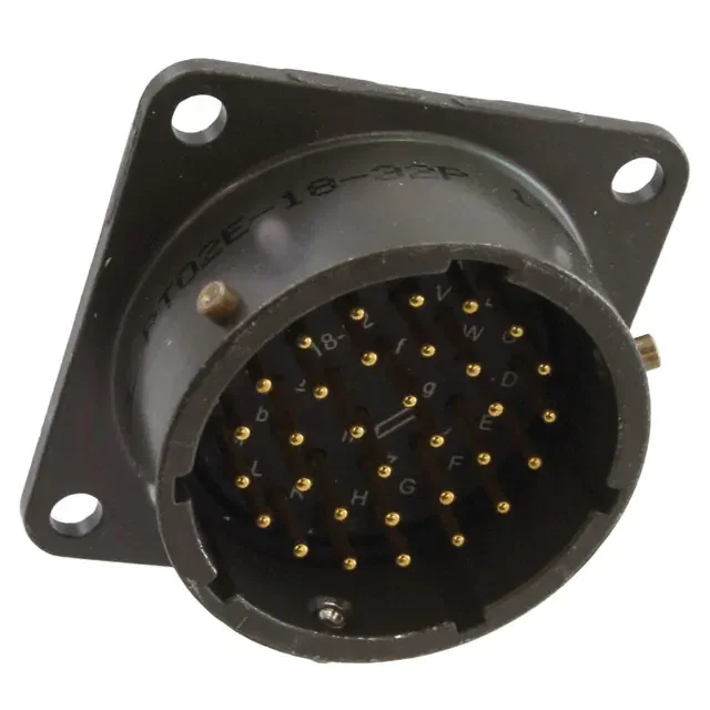 PT02E-18-32P 32 Position Circular Connector Receptacle Male Pins Solder Cup