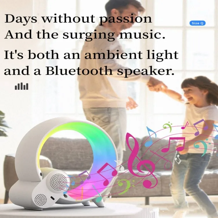Zhihui  Intelligent Led Table Lamp Dimmable Multifunction Rgb Night Light Speaker With Clock