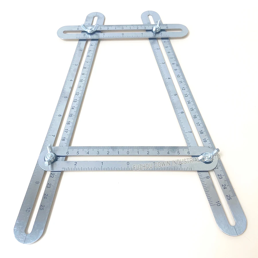 Stainless steel Four Folding Ruler Adjustable Ruler Durable Woodworking Multi Angle Ruler Measuring Tool for builders, craftsmen