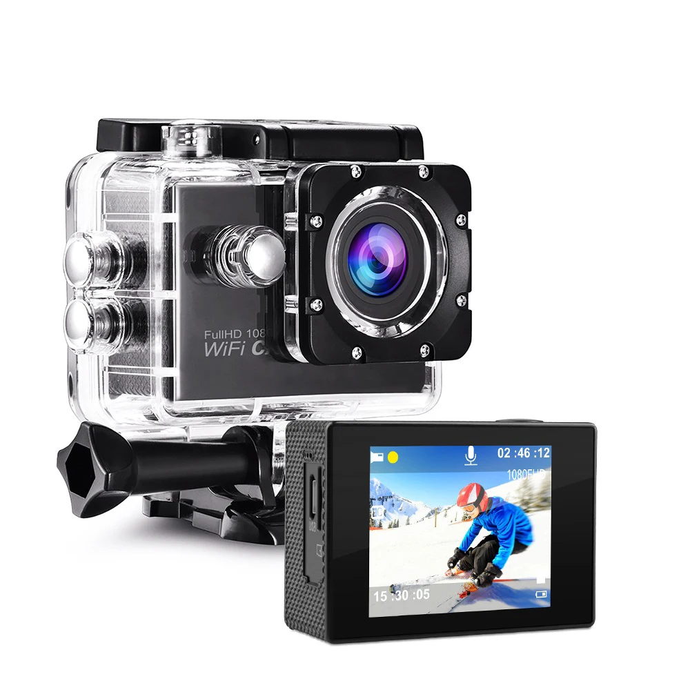 Ausek Body Camark 3D Action Cam Motorrad Camera Lenses Action Cam Licht Fumble 360 Degree Camera Sports Dvr Cameras