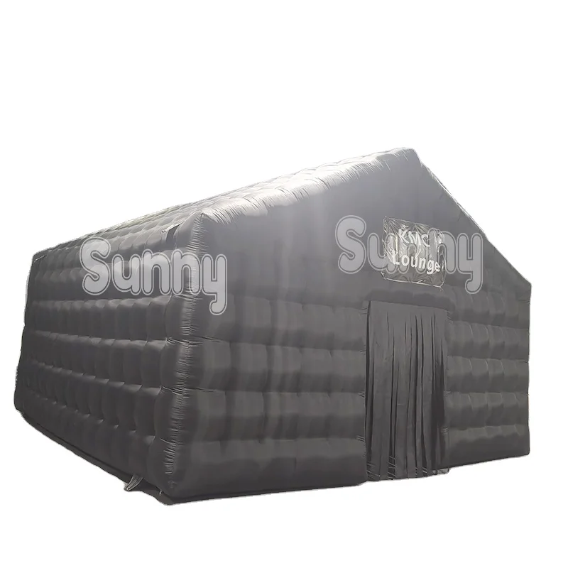 Коммерческая большая черная надувная палатка для ночного клуба