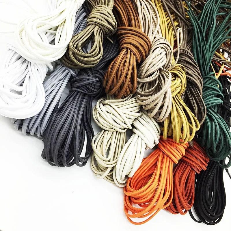 Lazy Shoelace Support Custom Length Colored Round Elastic Cord Elasticity Rope String Sports Unlimited 2.5 Mm Diameter Braided