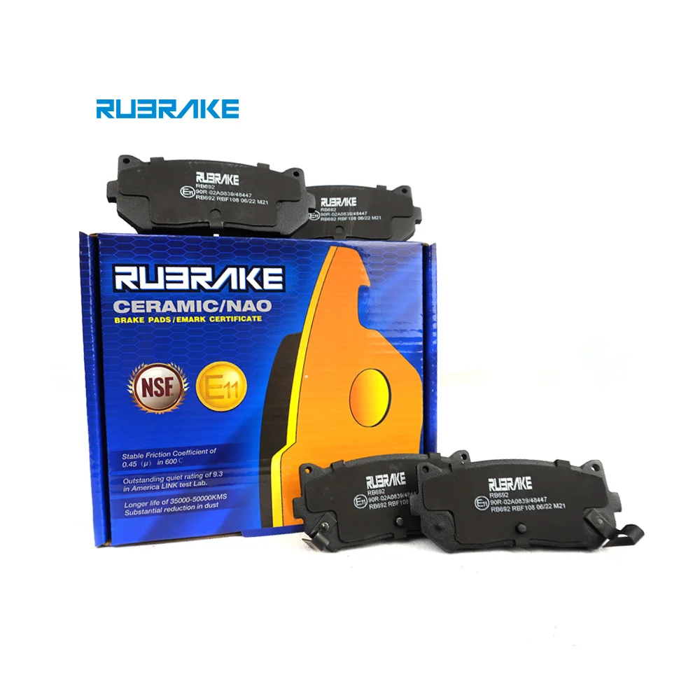 RUBRAKE RB692 auto car ceramic brake pads factory for KIA