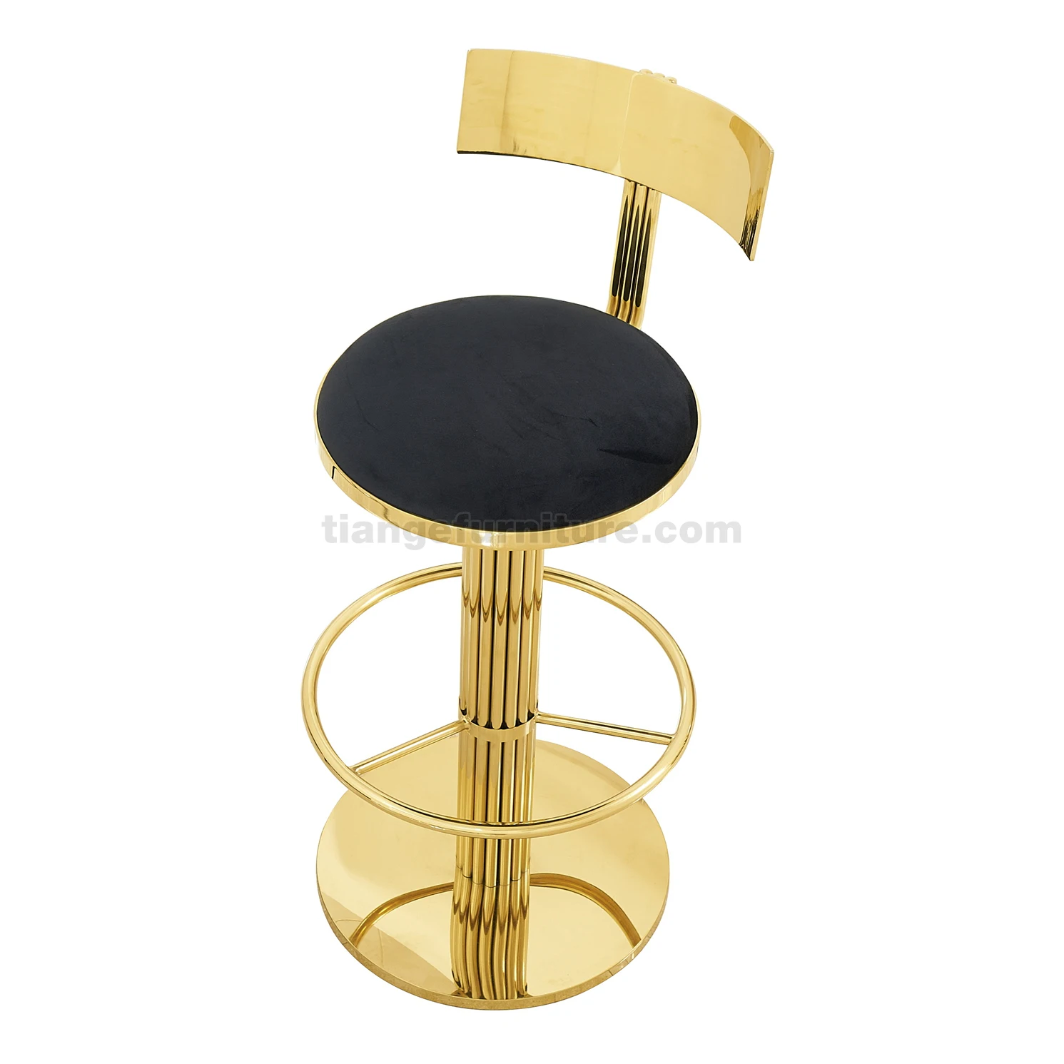 Creative home high chair hotel bar back custom chair Factory direct supply light luxury stainless Gold Metal steel bar chair