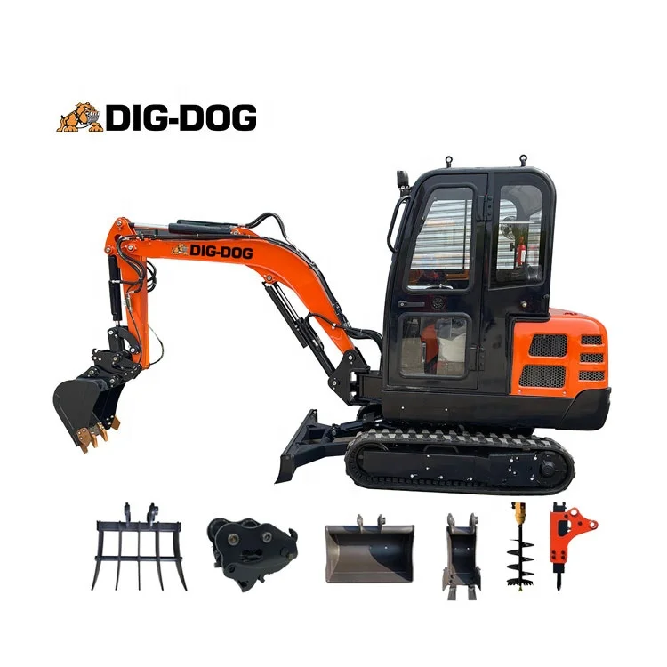 2.5T compact excavator hydraulic pilot operation Manual automatic mini digger excavation machines