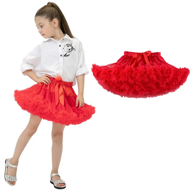 Princess Party 0-8Y Bow Petticoat Ballet Pettiskirt Clothes Fluffy Baby Tutu For Newborn RTTD-002