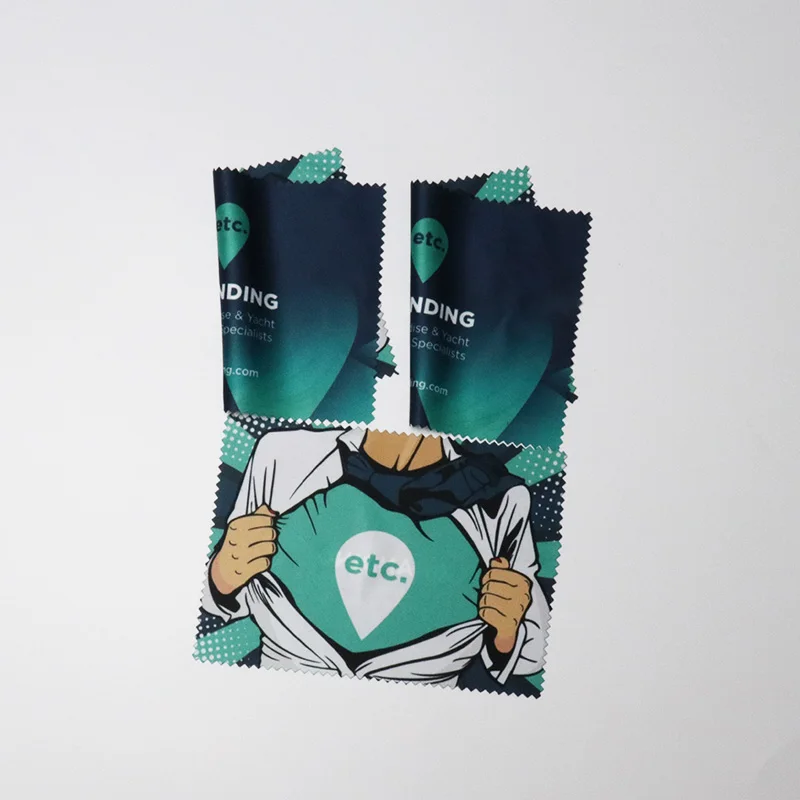 High Quality Senior Microfiber Glasses Wiping Silk screen print pad cleaning cloth with logo 100%polyester glasses cleaner