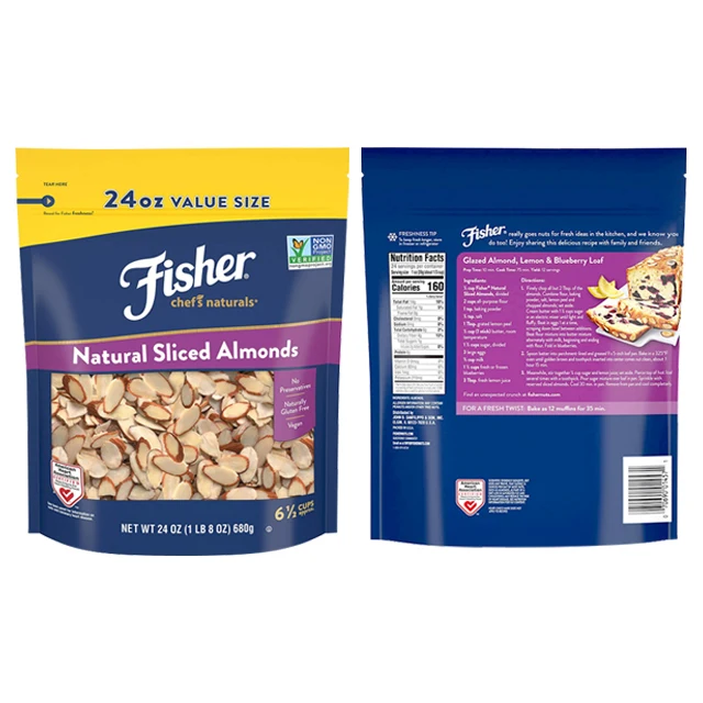 Customized Stand Up Zipper Plastic Dried Fruit Food Package Pouch Peanut Walnut Bag Pine Peanuts Mixed Cashew Nuts Packaging