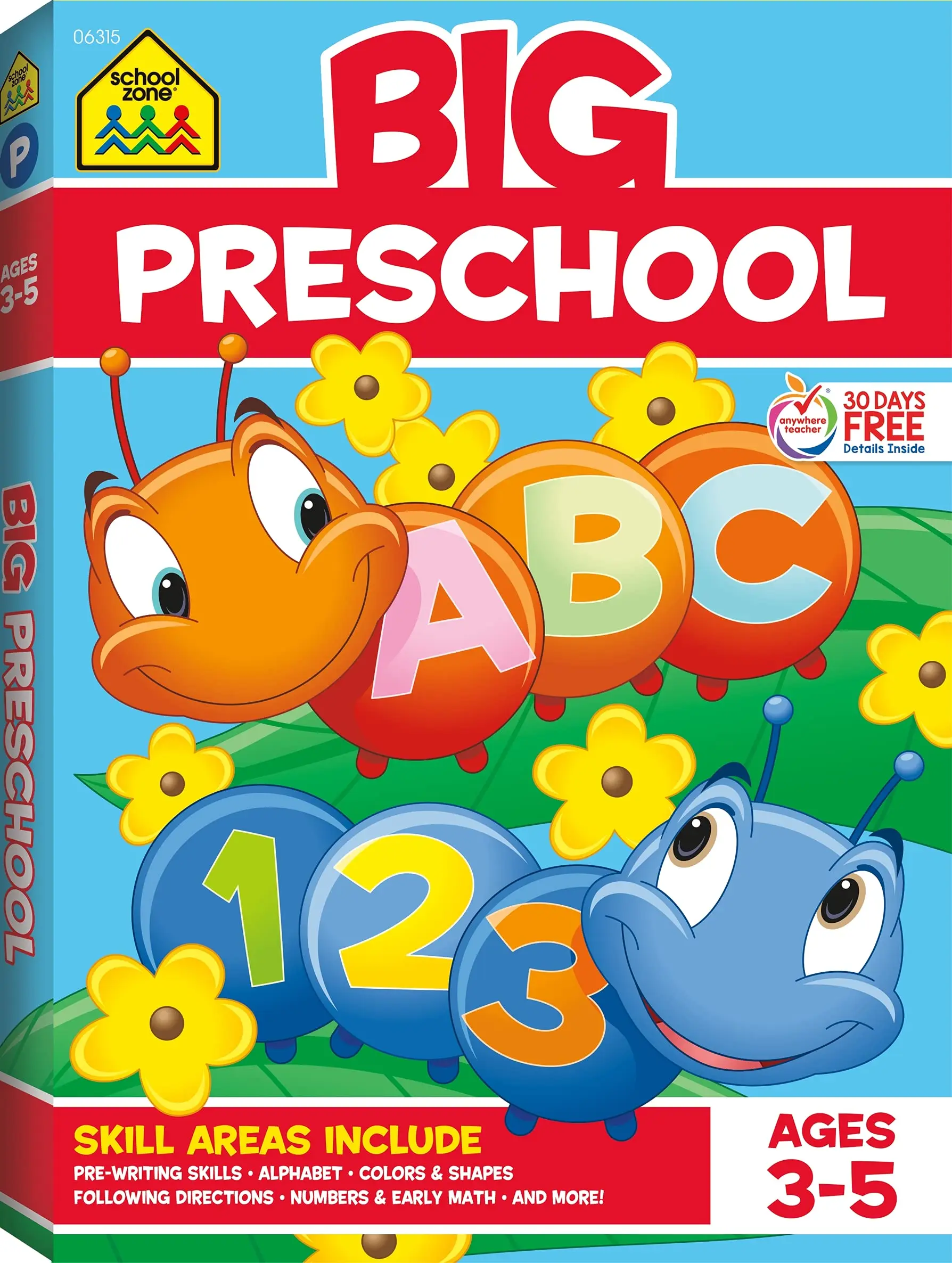 Big Preschool Workbook  Colors  Shapes Numbers  Early Math  Alphabet Pre-Writing Phonics Paperback Illustrated