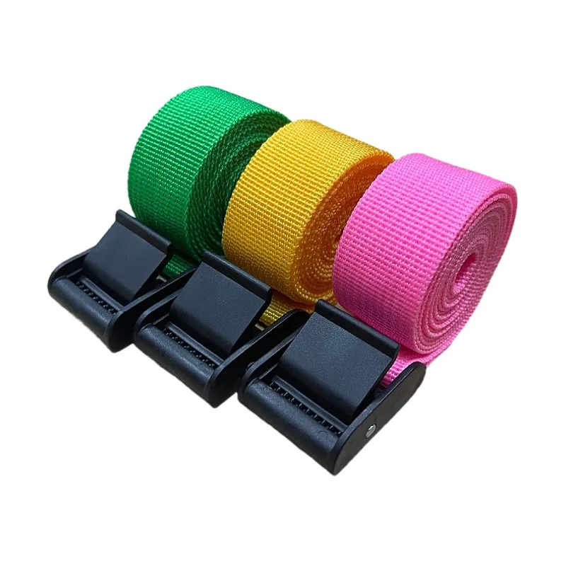 Factory manufacture fixing webbing belt with cam buckle