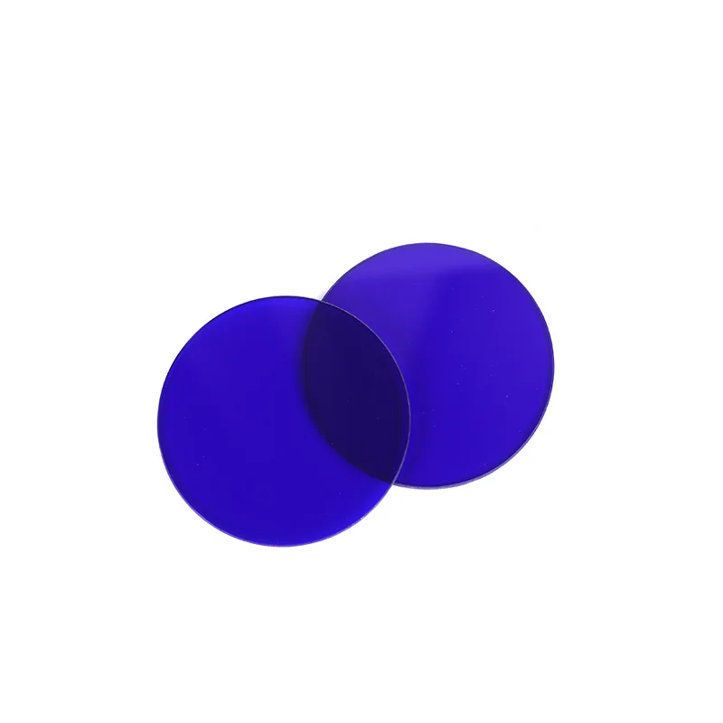 Manufacture Round Square QB2 Optical Blue Glass Filter