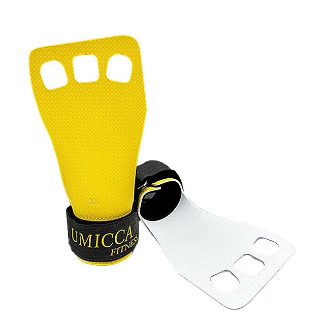 Verchoo Wrist Straps Weight Lifting Power Gymnastics Guard 3-Hole Fitness Gloves Silicone Padding Protect Hand Cross Fit Grips