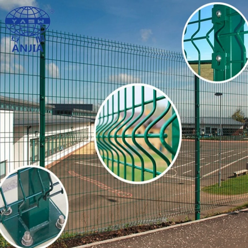 Fencing Garden Buildings Supplies Outdoor Metal 3D Bending Curved Welded Steel Wire Mesh Easily Assembled Fence With Post